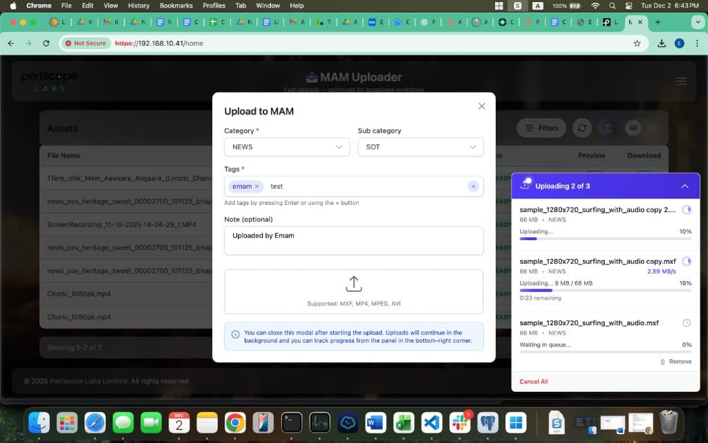 Upload Progress